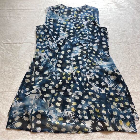 Cabi Avery Tunic Blue Feather Print Size XS - Picture 2 of 11